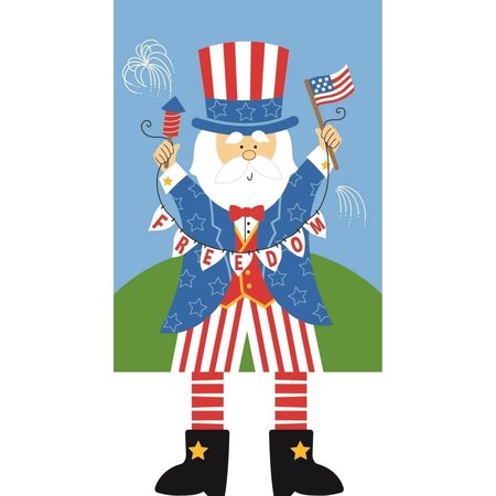 MAGNOLIA GARDEN FLAGS Uncle Sam Polyester Garden Flag M010073